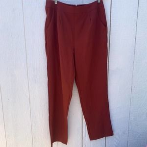 charlotte russe burnt orange dress pants with pockets size xl